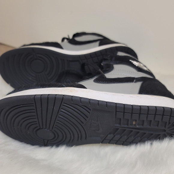 Nike Air Womans Sporty Black and Gray High-Top Sneakers Pony Hair - Picture 8 of 9